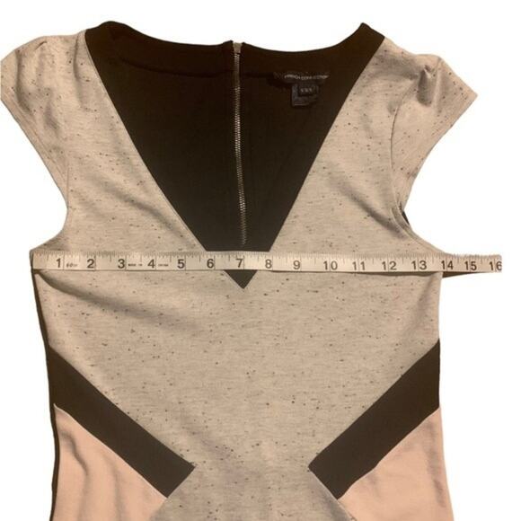 French Connection Mini Dress Colorblock Bodycon Gray Size 6 - Picture 5 of 6